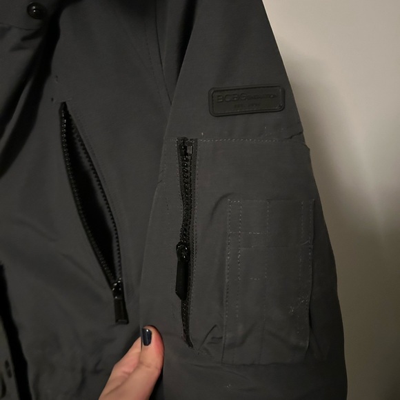 BCBGeneration Women's Gray Parka Coat - Picture 2 of 5